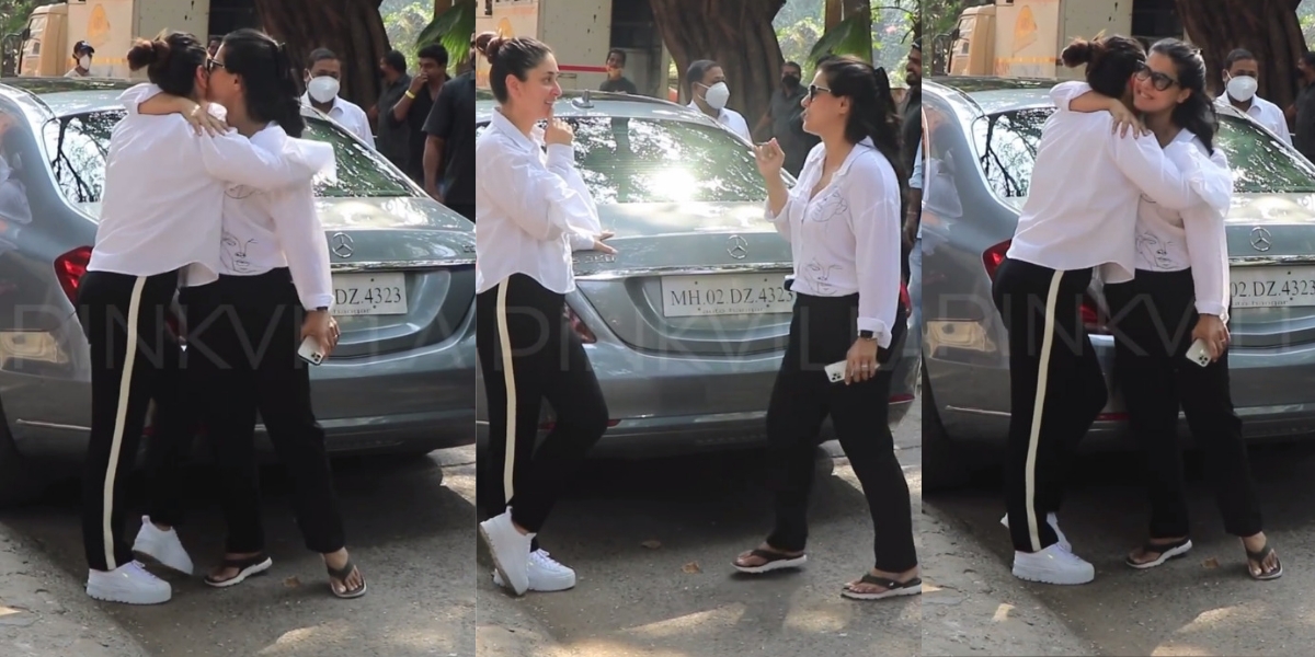 The Moment When Kajol and Kareena Kapoor Accidentally Met and Wore Matching Outfits - Kajol's Flip Flops Caught Netizens' Attention