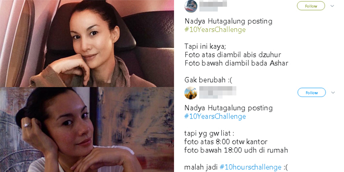 Nadya Hutagalung Participates in #10YearChallenge, Twitter Users Disapprove