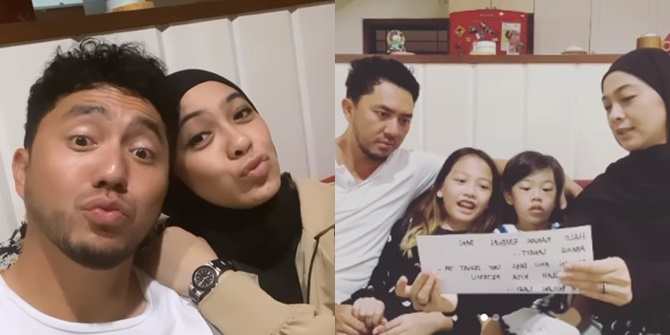 Anticipate the Third Child, This Unique Moment When Omesh and Dian Ayu Lestari Announce Pregnancy to Their Two Children