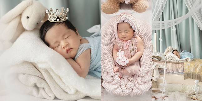 Newborn Photoshoot Alisha Fourth Child of Aliya Rajasa and Ibas Yudhoyono, Adorable Sleeping Princess