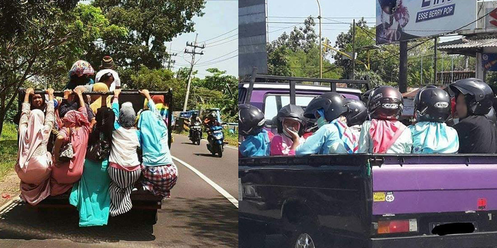 Laugh! The Behavior of Mothers Riding This Pick Up Makes the Stomach Ache