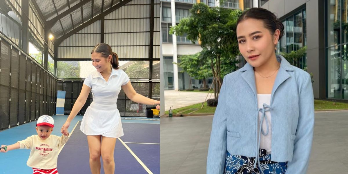 Being a Fan of Rayyanza, 8 Photos of Prilly Latuconsina's Fun Playing Tennis with Cipung