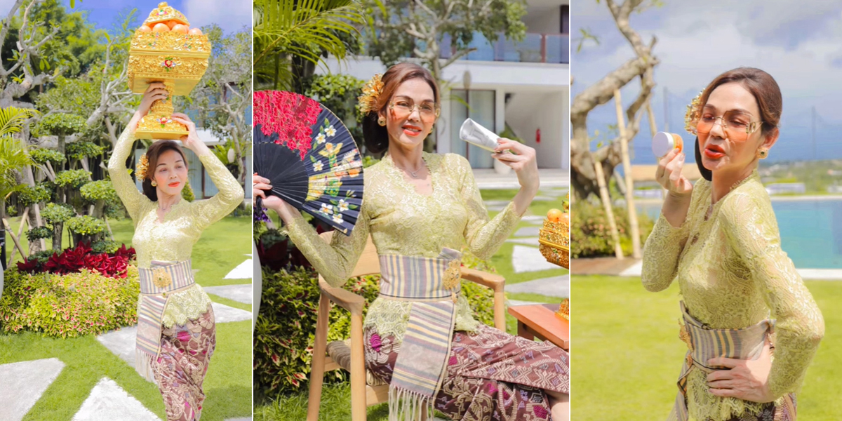 Called Bencong & Better Called Engkong by Nikita Mirzani, Portrait of Bunda Corla Looking Beautiful in Balinese Kebaya