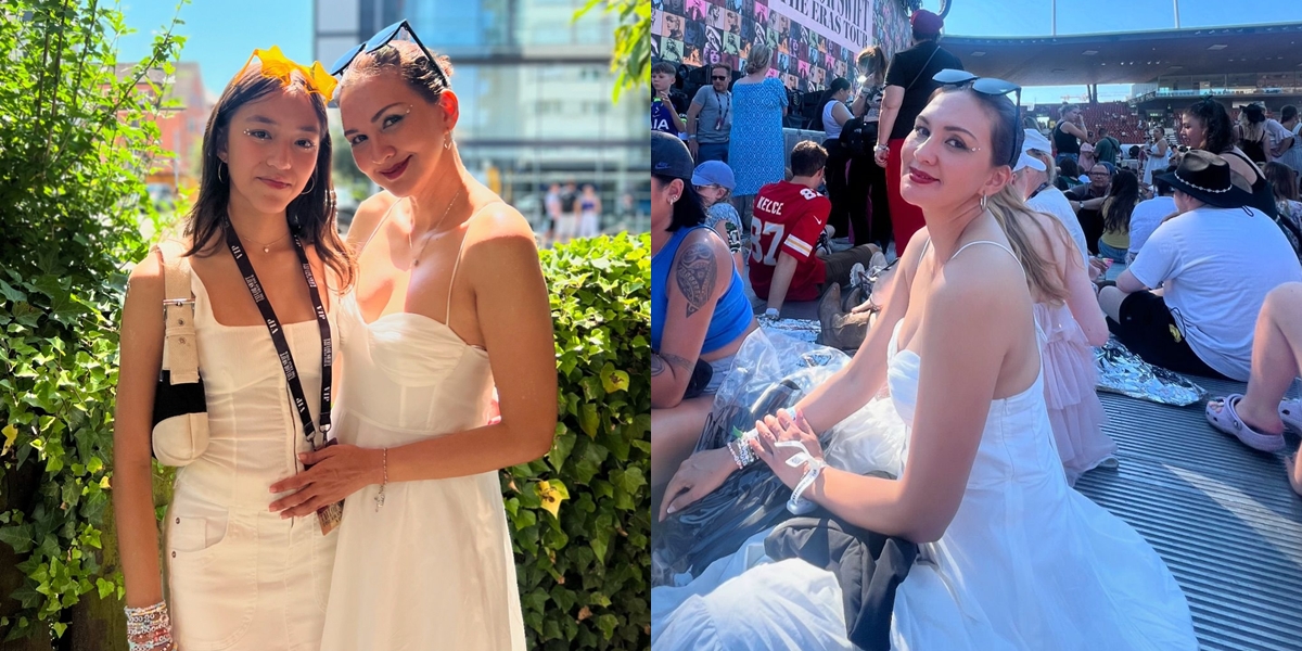 Watch Taylor Swift's Concert, Portraits of Donna Agnesia Wearing a White Dress Successfully Becomes the Spotlight - Stunning and Beautiful