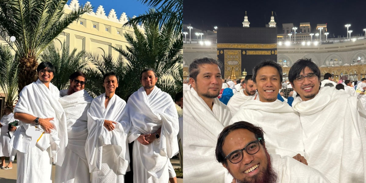 Wearing Ihram Clothes, Photos of Sheila On 7 Personnel Performing Umrah Together with Sakti - Flooded with Praise from Netizens