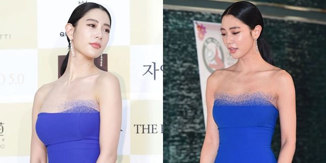 Wearing a Strapless Dress, Clara Shows Cleavage at 'Chunsa Awards'