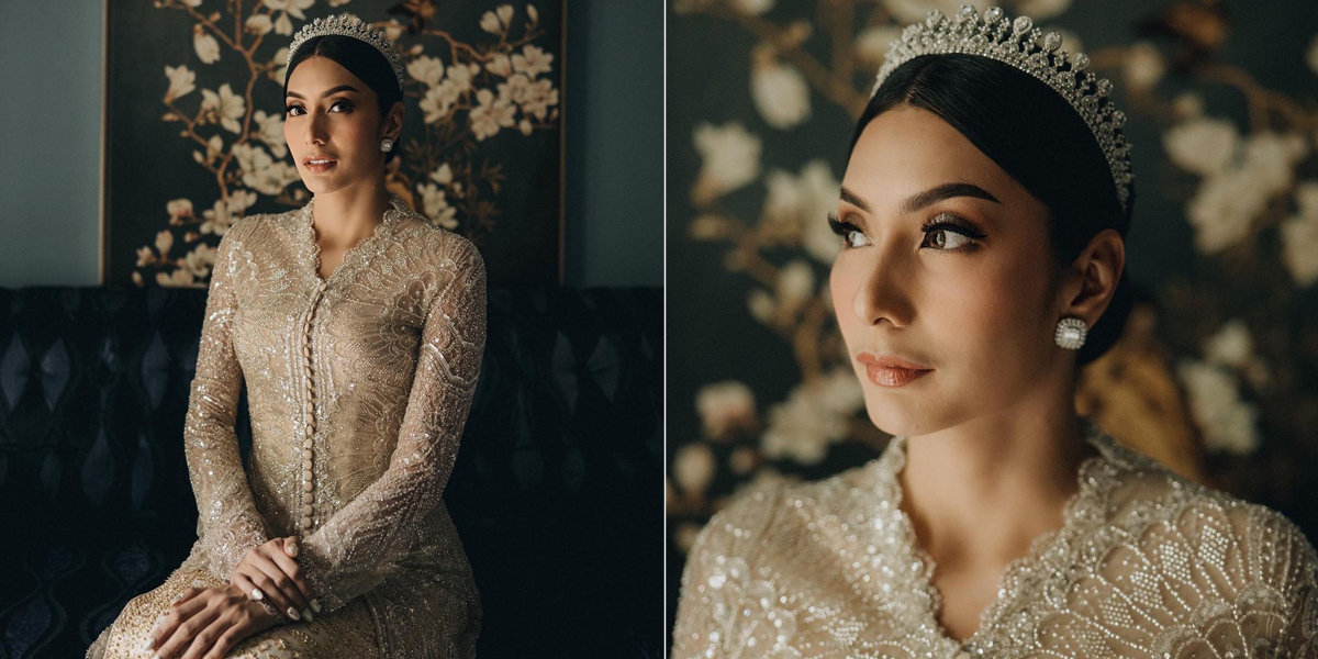 Wearing Didiet Maulana's Kebaya Design, 8 Beautiful Detailed Photos of Tyas Mirasih's Appearance on Her Wedding Day