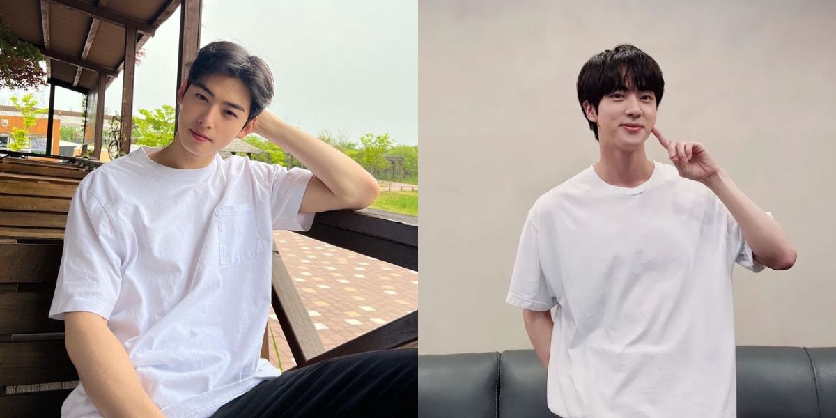 7 Photos of Jin BTS and Cha Eun Woo ASTRO Wearing the Same Sweater