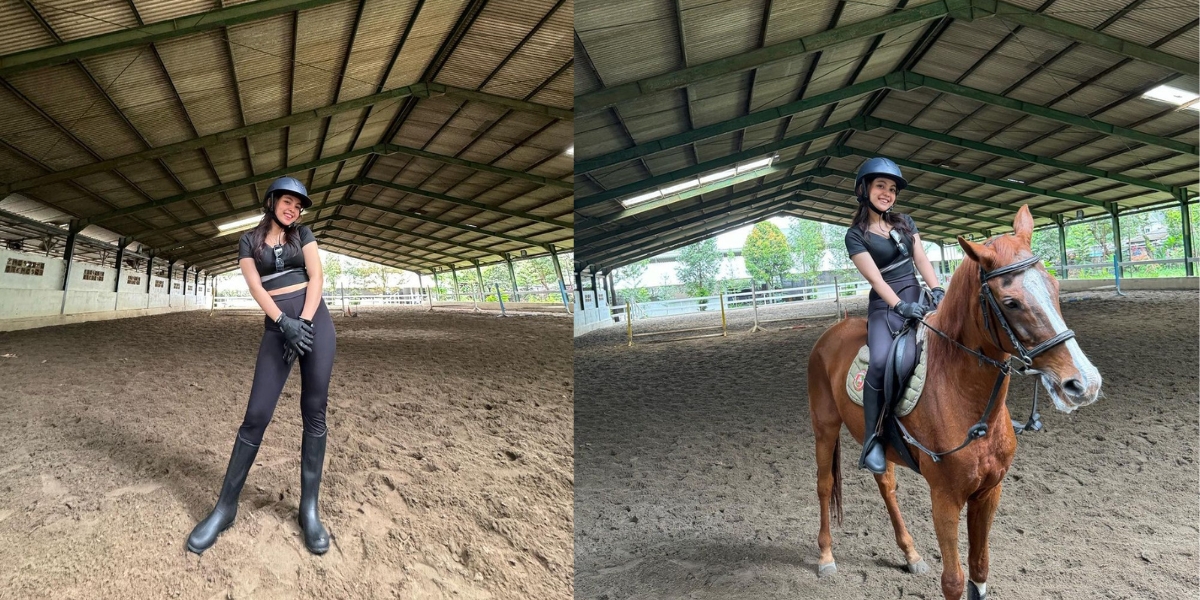 Showing off a New Hobby, 8 Pictures of Putri Isnari Horseback Riding - So Cool!