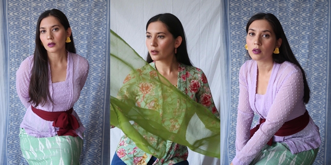 Show the Charm of Village Flowers, Peek at 9 Beautiful Photos of Hannah Al Rashid Wearing Kebaya - Preserve Ancestral Heritage Despite Living Abroad