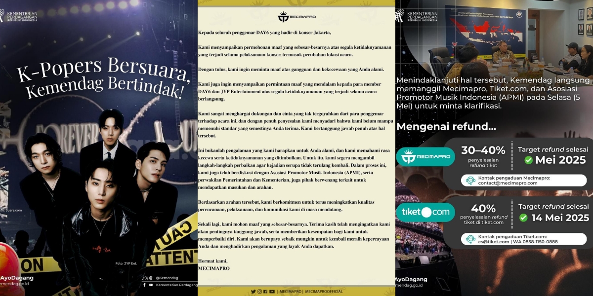 Call the Promoter, Ministry of Trade Ready to Oversee the Refund Process for DAY6 Concert - Target Completion by May 2025