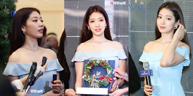 Park Shin Hye Looks Beautiful at Swarovski Event, Shining with Crystals