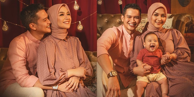 Photoshoot of Rezky Aditya and Citra Kirana's Small Family with Baby Athar, Showcasing Harmonious and Happy Moments