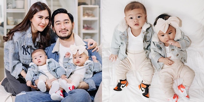 Family Photoshoot of Syahnaz Sadiwah & Jeje with Twin Babies Zayn and Zunaira, Matching Outfits!