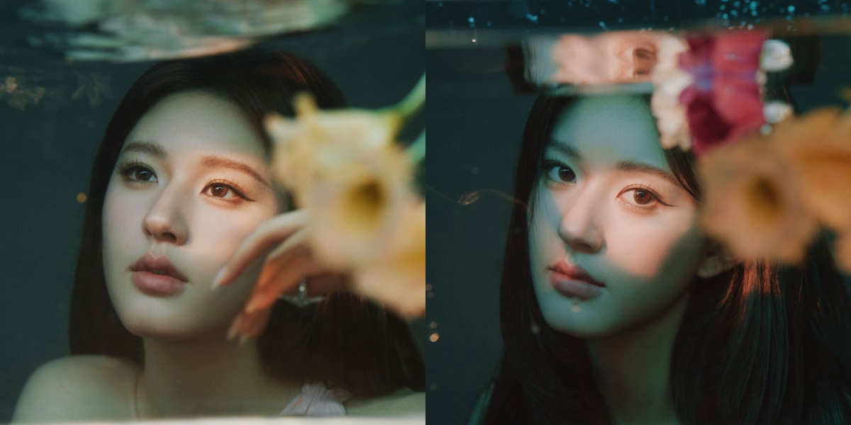 Unique Photoshoot of Zhao Lusi as if Posing with an Aquarium, Her Beauty Resembles a Goddess