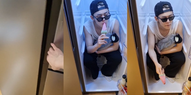 Fulfilling Promise to Fans, Here's a Picture of Yeonjun from TXT Actually Inside a Refrigerator