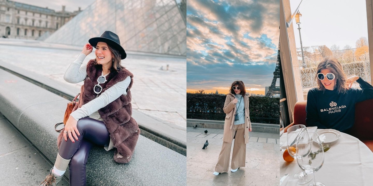 First Vacation Without Children, Carissa Putri's Beautiful Portrait in Paris - Magical Aura