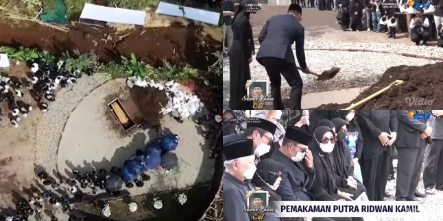 Farewell Forever with Beloved Son, 11 Portraits of Eril Ridwan Kamil's Funeral Procession - The Father Appears Strongly Closing the Grave of Lahat