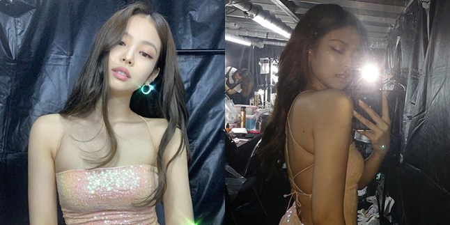 Stunning Jennie BLACKPINK Wearing Glitter Dress, Showing Off Her Back!