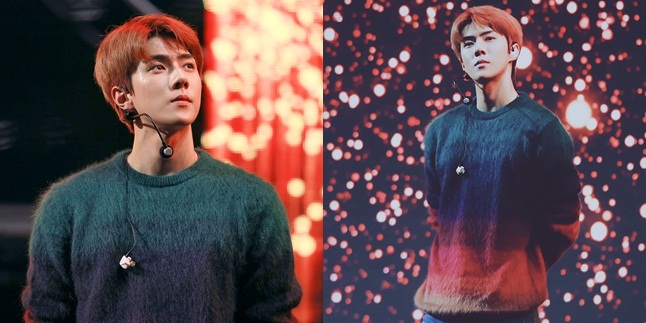 Pesona Kece Sehun EXO Pakai Sweater Pelangi Bikin Hati 