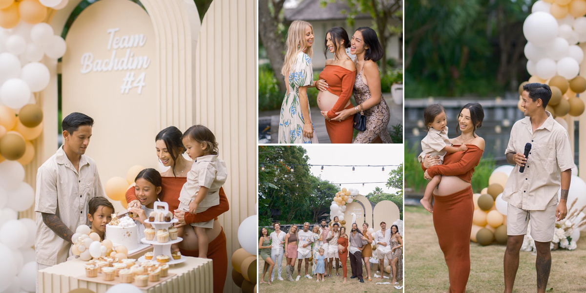 Portrait of Jennifer Bachdim's Last Baby Shower Event Before Giving Birth, Beautiful Pregnant Woman Shows off Bare Baby Bump