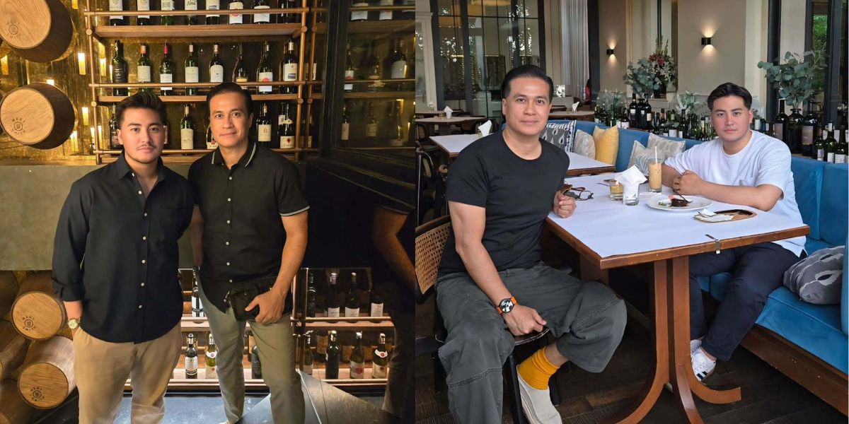 Portrait of Adjie Pangestu with His Handsome Son Rafi Pangestu - Perfectly Fit to be Called Siblings