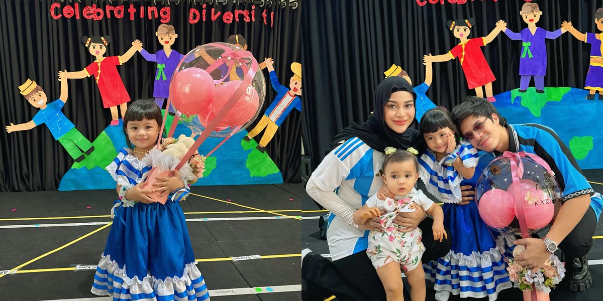 Ameena's Portrait at the Arts Festival in Her School, So Adorable - Getting Smarter While Posing in Front of the Camera