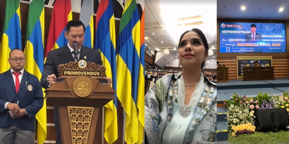 Portrait of Annisa Pohan Proud of Agus Yudhoyono Earning a Doctorate at Unair with Cum Laude Honors, Exam Attended by SBY