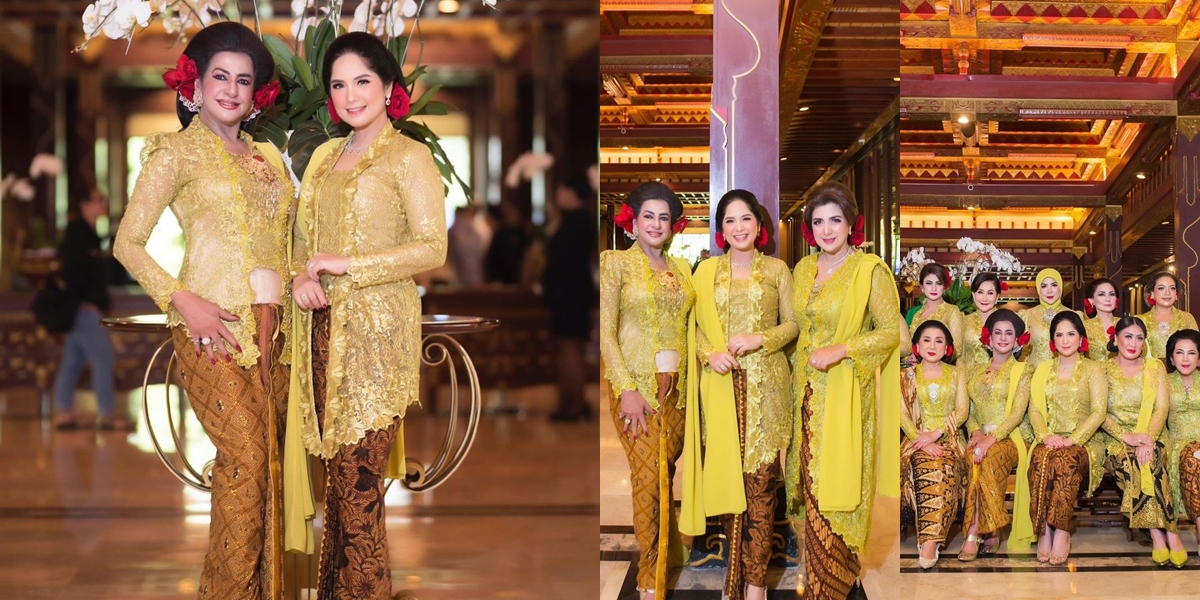 Portrait of Annisa Pohan Beautiful in Traditional Attire with Melati Putri Pertiwi, Mother of High-ranking Official Looks Elegant