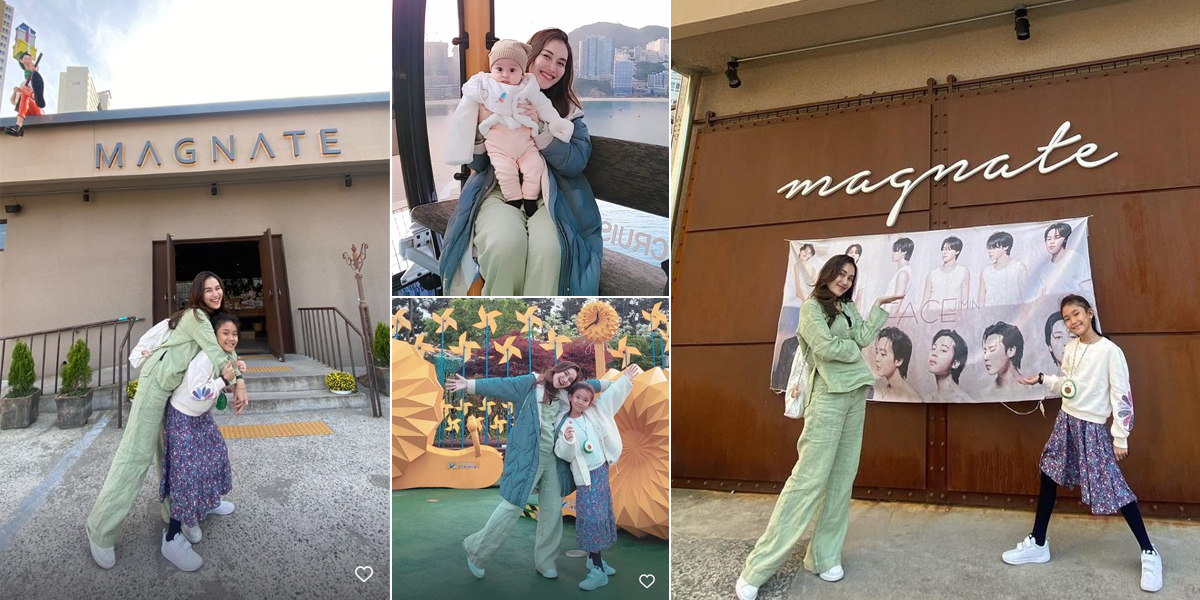 Ayu Ting Ting's Photos of Her Vacation in Busan, So Happy to Finally Visit Jimin BTS' Father's Cafe