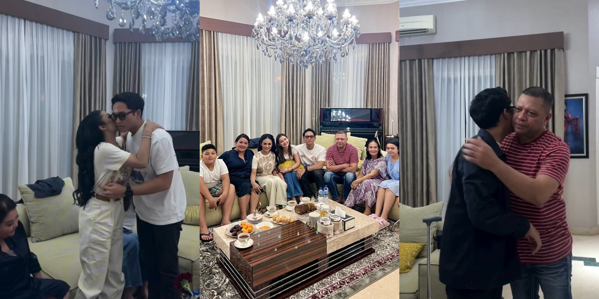 Portrait of Azriel Hermansyah & Sarah Menzel Visiting Kris Dayanti's House, Warmly Welcomed by Raul Lemos and Amora & Kellen