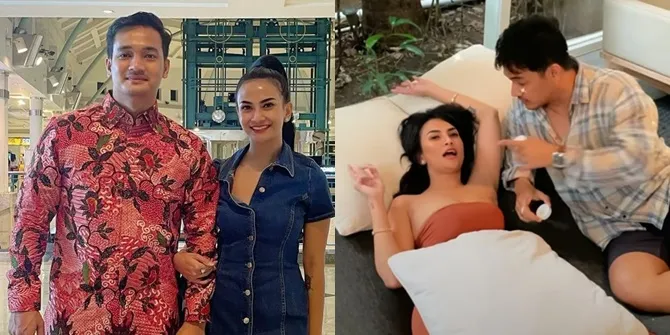 Potret Bibi Ardiansyah Scrubbing Vanessa Angel's Armpits, His Hands Touching Everywhere Makes Netizens Laugh