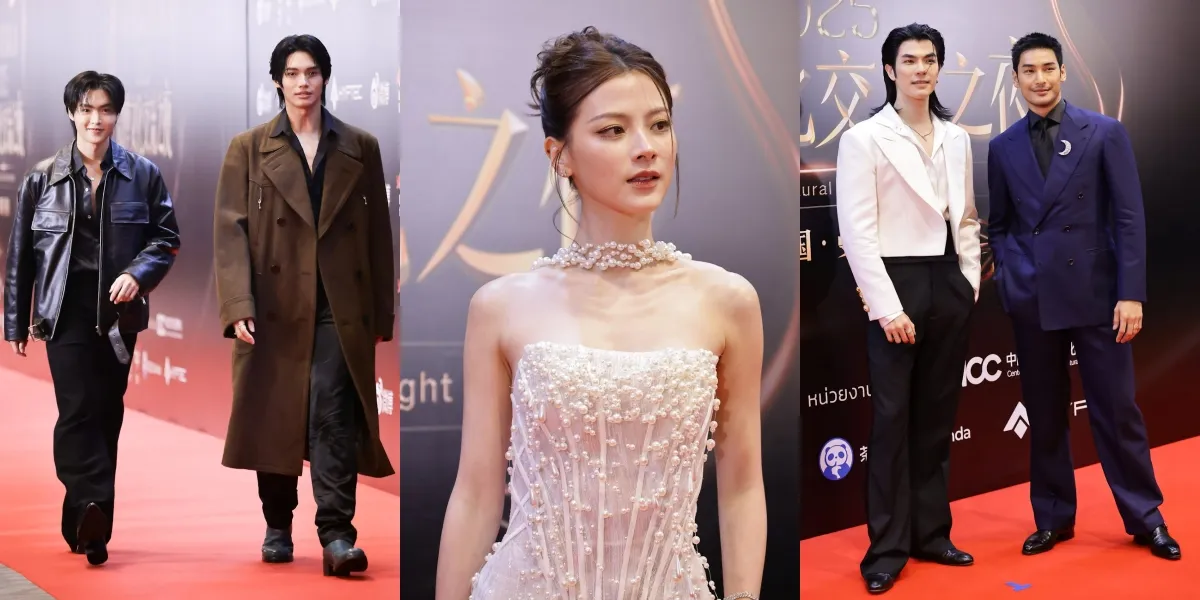 Portrait of Thai Stars on the Red Carpet of Weibo Gala 2025, Featuring Win Metawin - Baifern Pimchanok