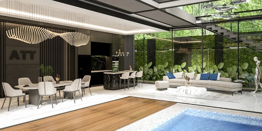 Portrait of Ayu Ting Ting's House Design Leak that is Still Under Construction, Luxurious All-Glass - There is a Swimming Pool near the Living Room