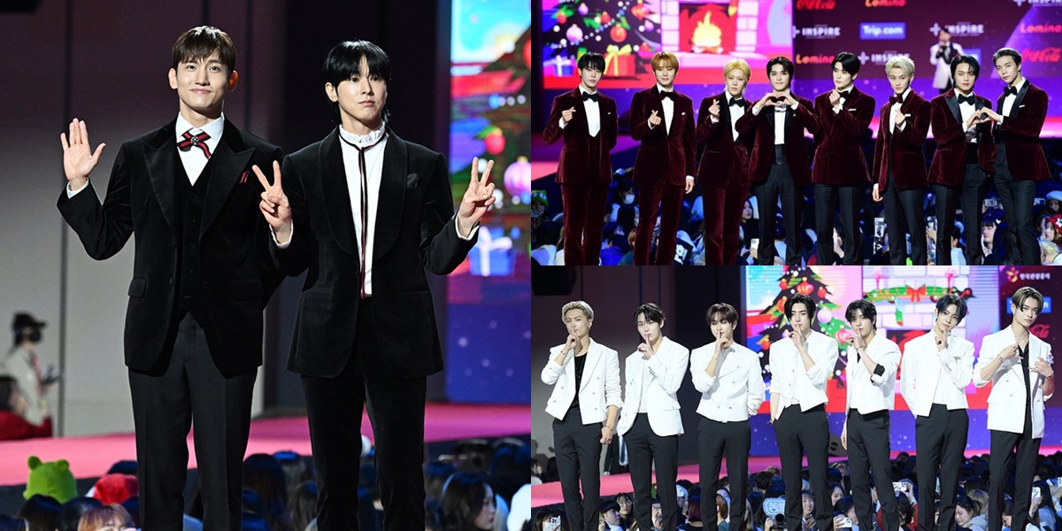 Snapshot of K-Pop Boygroups from Generation 2 to Generation 5 at the Red Carpet of SBS Gayo Daejeon 2023