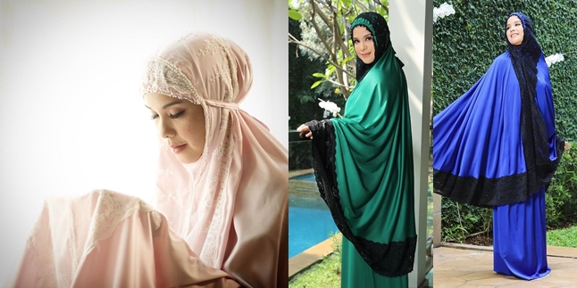 Beautiful Portrait of Annisa Pohan Wearing Mukena, Her Aura is Very Serene