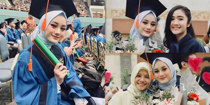 Beautiful Portrait of Dinda Hauw at Graduation, Full of Happiness and Charm