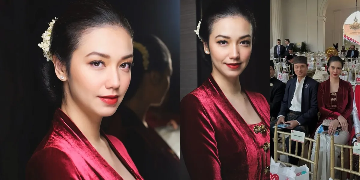 Beautiful Portrait of Velove Vexia at the 80th Indonesian Independence Ceremony at the Merdeka Palace, Stunning
