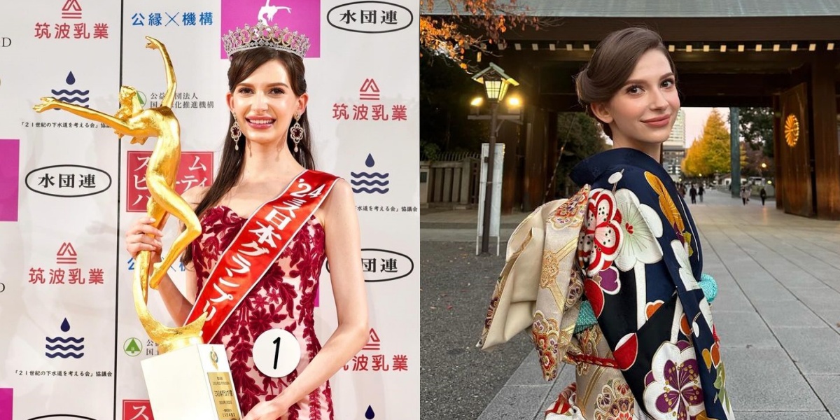 Portrait of Carolina Shiino, Winner of Miss Japan 2024 Who Invites Pro and Contra Because of Ukrainian Blood