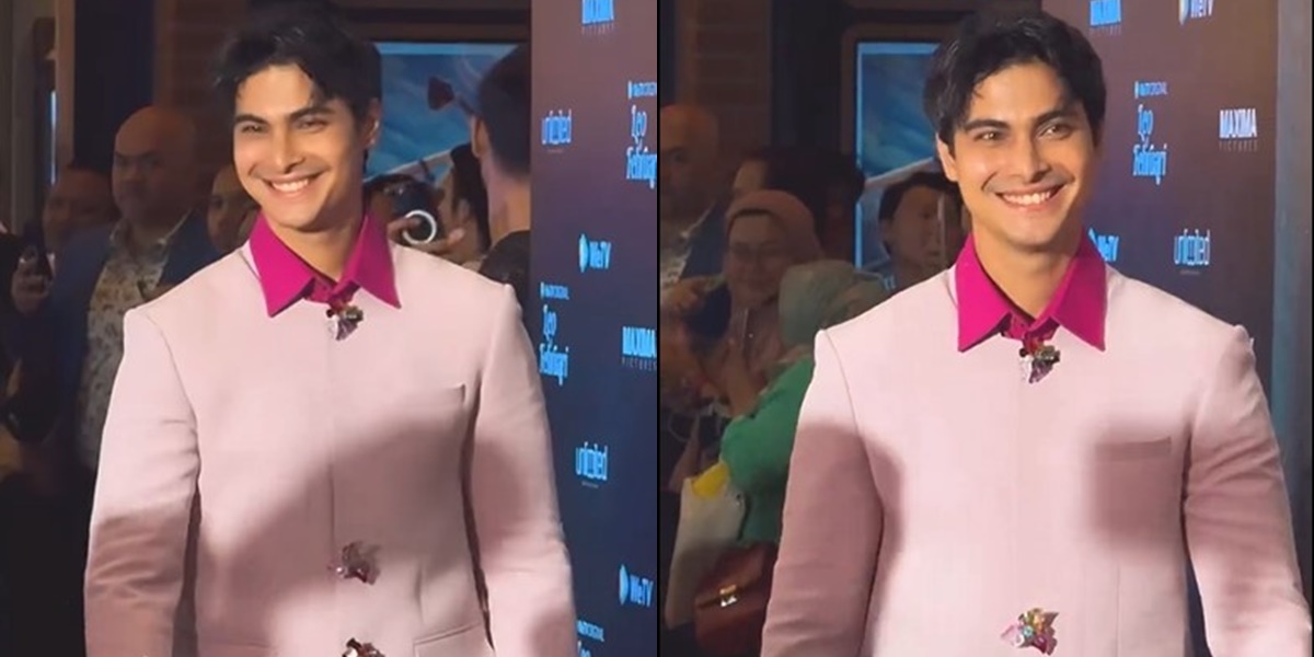 Portrait of Cinta Brian All in Pink at the Premiere of the Series 'Leo in February', Accompanied by Gisella Anastasia