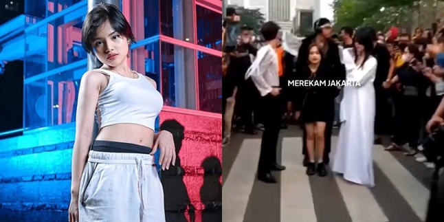 Potret Citayam Fashion Week forcibly disbanded by police, Jeje thrown because of being pushed - Netizens: Not strong enough!