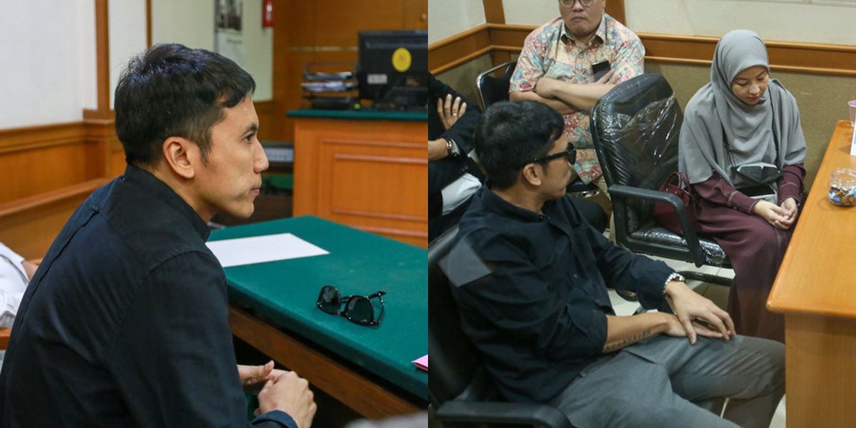 Snapshot of Desta and Natasha Rizky's First Divorce Trial, Looking Dull Sitting Side by Side