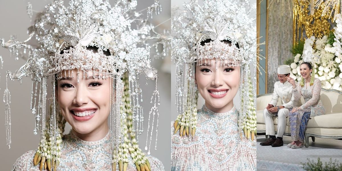 Detailed Portrait of Athina Kala's Makeup at Her Wedding to Rio Haryanto, Beautiful Old Money Aura - Calm and Elegant