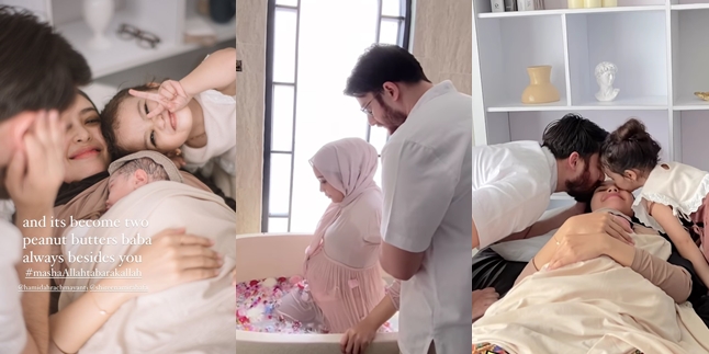 Moments of Hamidah Rachmayanti, Irvan Farhad's Wife, Giving Birth, Suddenly Experiencing Contractions in the Bathtub During Maternity Shoot Pose