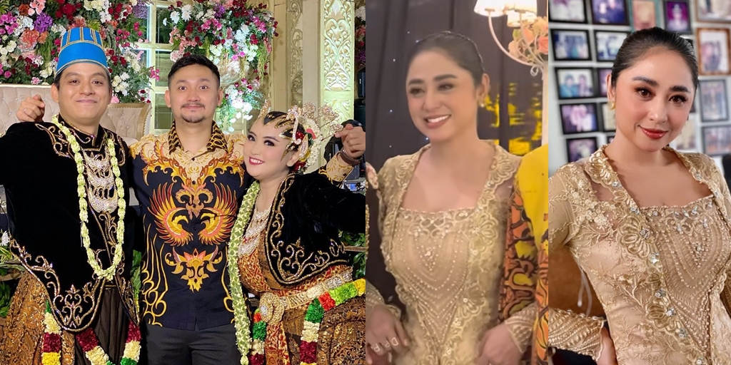 Portrait of Dewi Perssik & Angga Wijaya Not Greeting Each Other at Lebby Wilayati's Wedding, Busy Creating Their Own Content