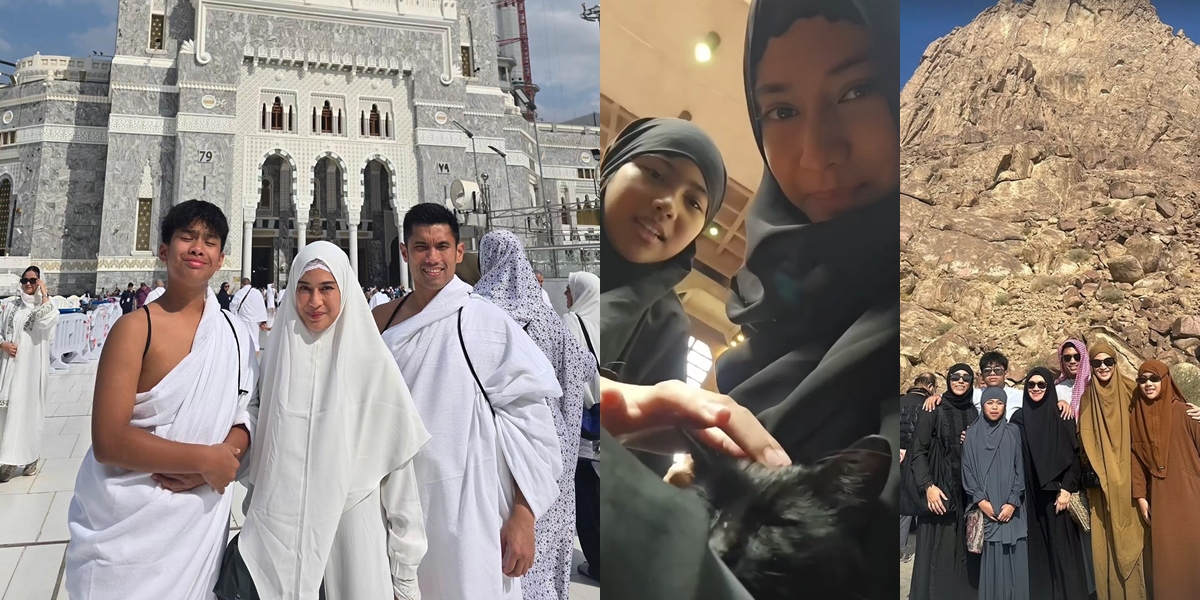 Portrait of Dian Sastro Performing Umrah with Family, Beautiful Appearance with Hijab Receiving Praise