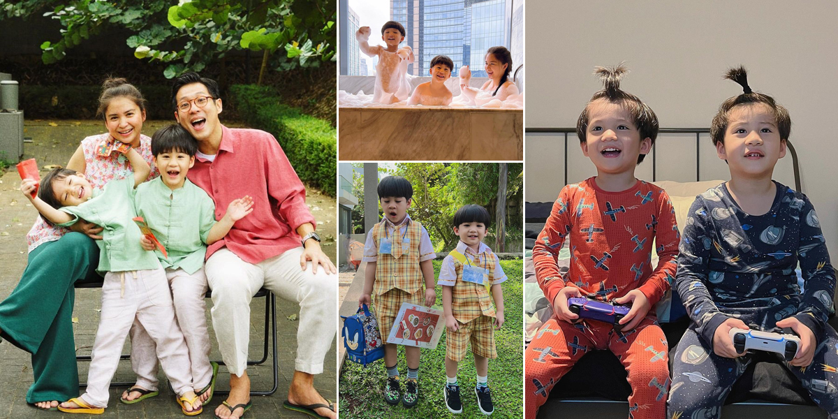 Portrait of Two Little Heroes Putri Titian and Junior Liem who are Often Mistaken for Twins, Equally Handsome!