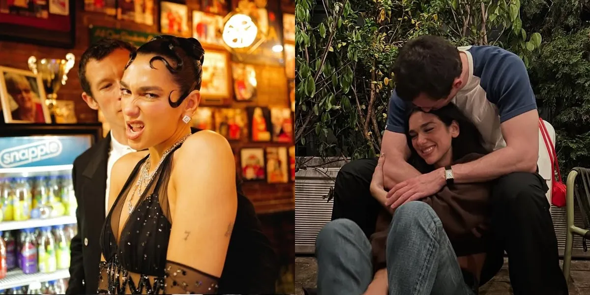 Portrait of Dua Lipa and Callum Turner Finally Confirm Engagement, Diamond Ring Back in the Spotlight