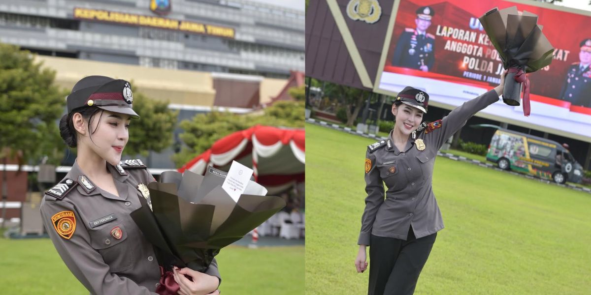 Portrait of Eby Veronica, the Viral Policewoman with a Beauty Like a Korean Artist