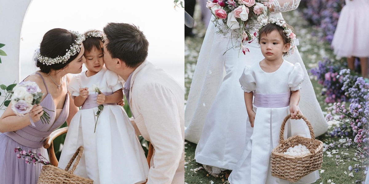 Adorable Portraits of Baby Claire, Shandy Aulia's Daughter, Who is Said to Rival Her Mother's Beauty, Graceful in a White Dress